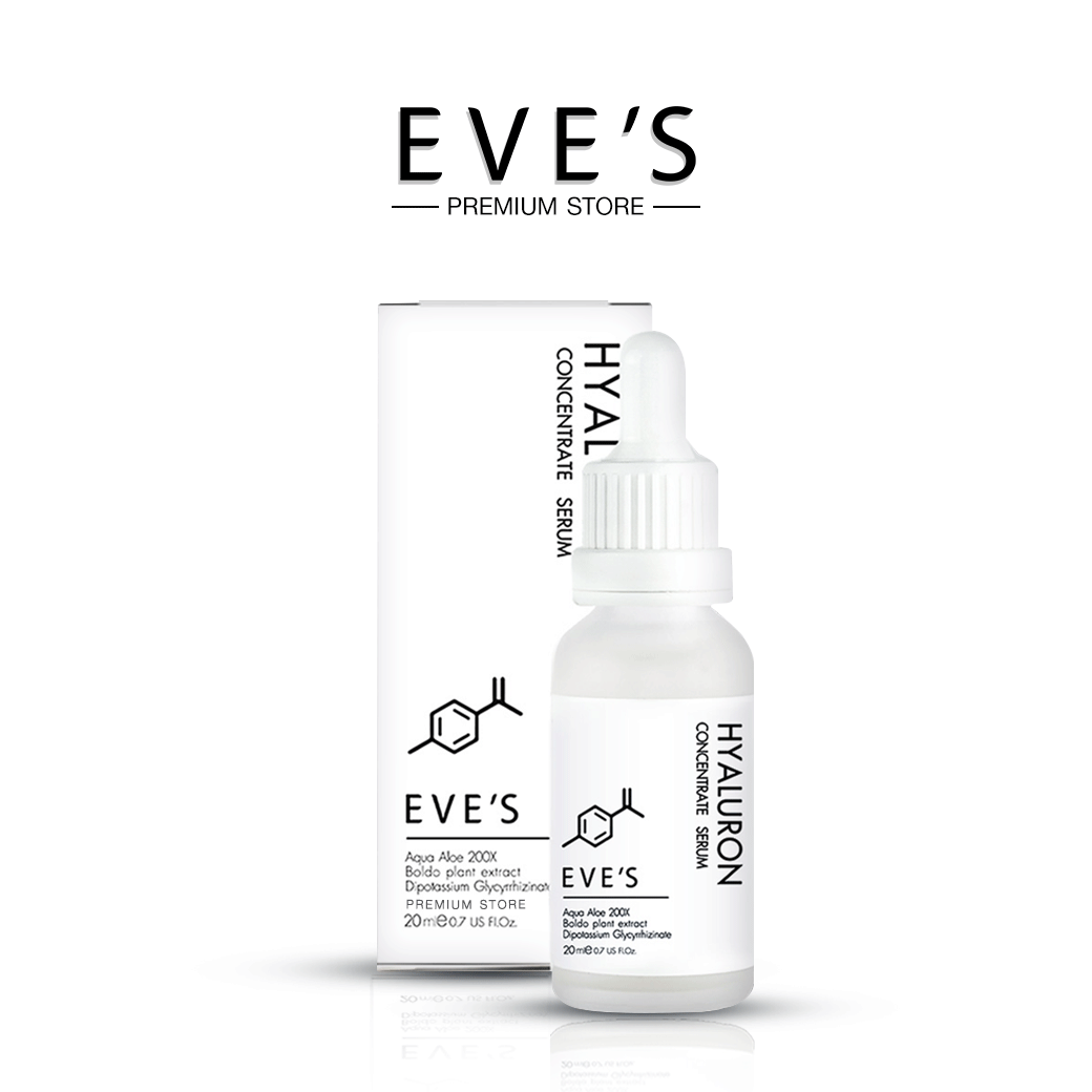 EVES อีฟส์ ไฮยาลูรอน HYALURON CONCENTRATE SERUM คอนเซ็นเทรท เซรั่ม เติมเต็มความชุ่มชื้นให้ผิว ริ้วรอยดูตื้นขึ้น